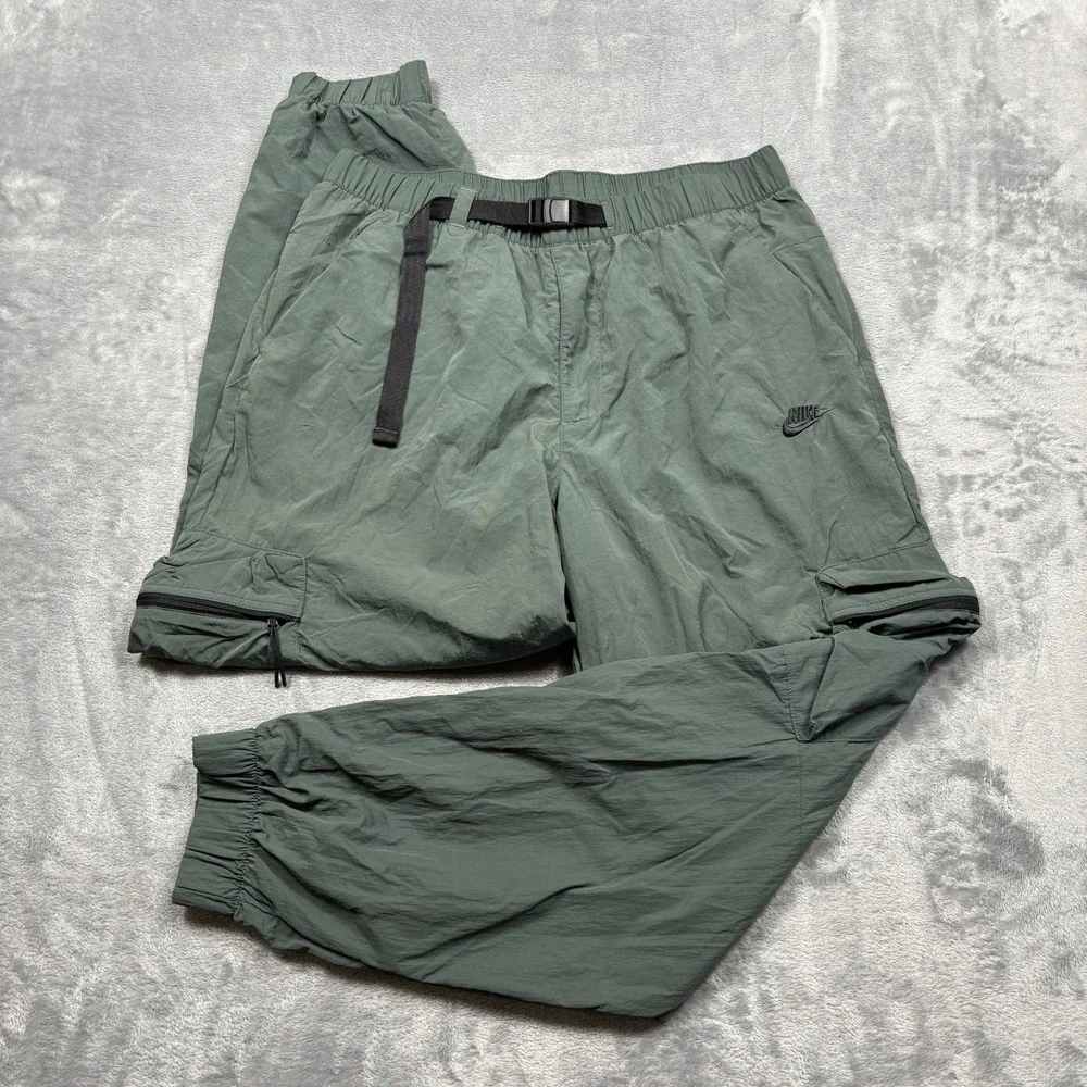 Nike Tech Woven UV Cargo Pants Vintage Green Lined FZ0756-338 Men's Large